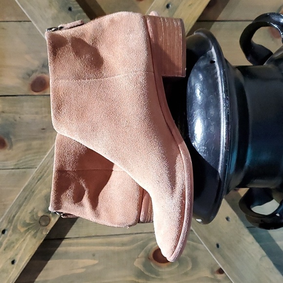 SOLUDOS SUEDE  LEATHER SHORT BOOTS SIZE 9.5 BOHO COWGIRL ANKLE BOOTIES - Picture 5 of 9